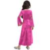 ACSUSS Big Girls Medieval Princess Maxi Dress Renaissance Long Bell Sleeve Vintage Retro Ball Gowns Hot Pink 6 Years view 4