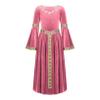 ACSUSS Big Girls Medieval Princess Maxi Dress Renaissance Long Bell Sleeve Vintage Retro Ball Gowns Pink 10 Years view 1