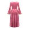 ACSUSS Big Girls Medieval Princess Maxi Dress Renaissance Long Bell Sleeve Vintage Retro Ball Gowns Pink 10 Years view 2