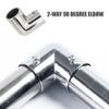 Atskonnen Boat Railing Hardware Marine Grade 316 Steel Stainless 2-Way Boat Hand Rail Fitting 90 Degree Elbow Pipe Connector for 1 Inch Tubing- 1piece view 2
