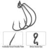 Dr.Fish 100 Pack EWG Hooks Bass Fishing Worm Hooks Extra Wide Gap Freshwater Fishing Carolina/Texas Rig 3/0 view 3