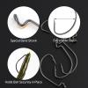 Dr.Fish 100 Pack EWG Hooks Bass Fishing Worm Hooks Extra Wide Gap Freshwater Fishing Carolina/Texas Rig 3/0 view 4