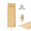 Naturehike Self-Inflating Sleeping Pad with Pillows Inflatable Mattress for 1-2 People 1.2" Sponge Filling Ergonomic Pillow Portable Camping Bed Foldable Activities & Family (1 Person-Khaki) view 2