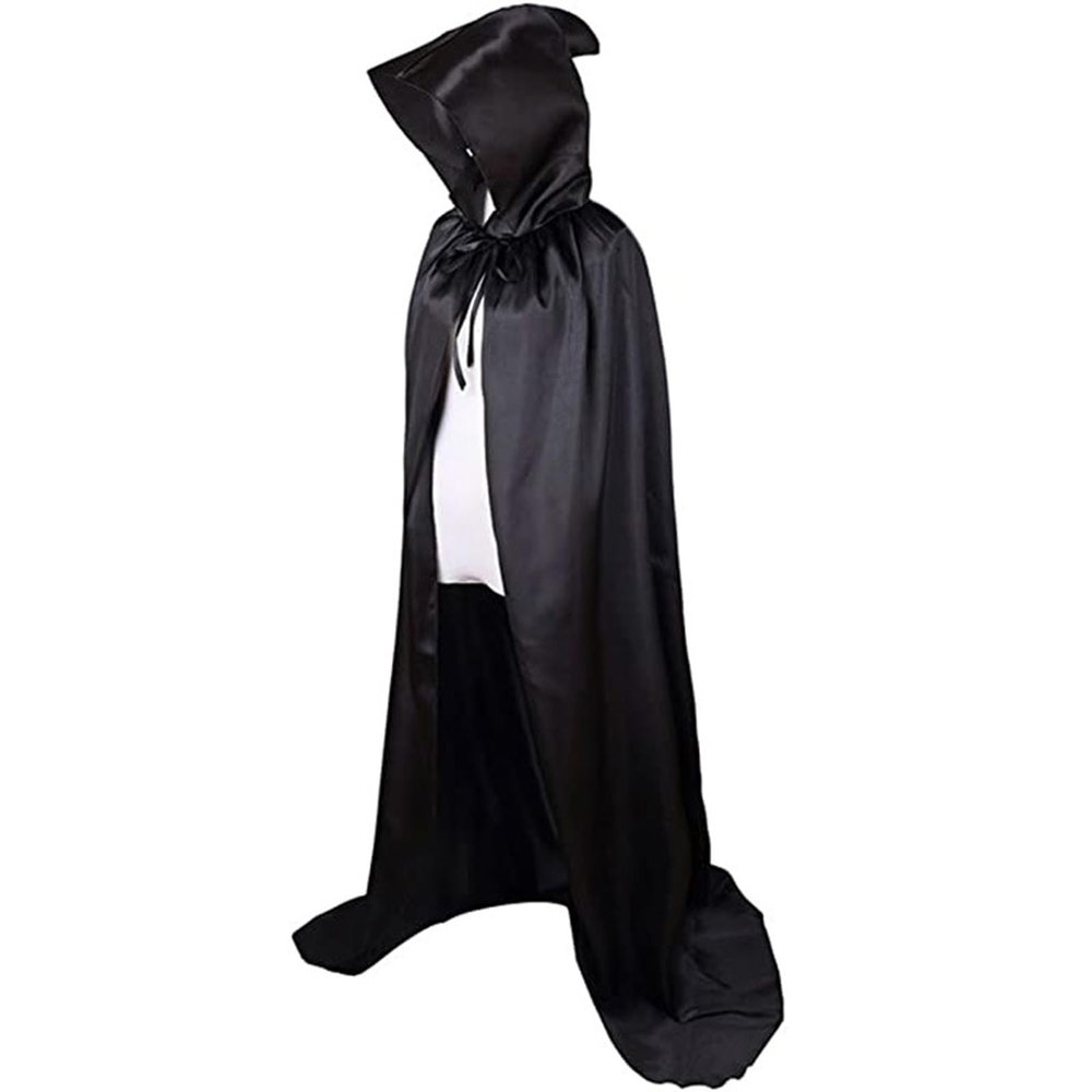 AOKID Witch,Cloak,Halloween Witch,Unisex Hooded Cloak,Reversible Hooded Adult Vampires Cape Cloak for Halloween Cosplay Costumes Black 140cm