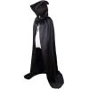 AOKID Witch,Cloak,Halloween Witch,Unisex Hooded Cloak,Reversible Hooded Adult Vampires Cape Cloak for Halloween Cosplay Costumes Black 140cm view 1