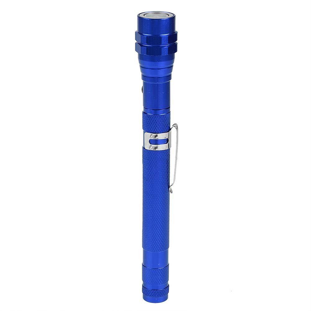 Gavigain LED Work Light, Multi-Function Mini Flexible Telescopic LED Flashlight, Rotatable Torch with Magnetic End, LED Flexible Flashlight for Work Bench, Auto-Repairing, Reading(Blue)