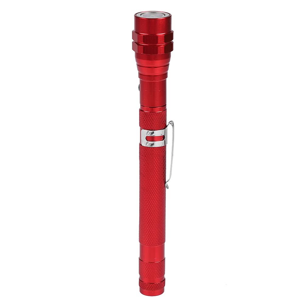 Gavigain LED Work Light, Multi-Function Mini Flexible Telescopic LED Flashlight, Rotatable Torch with Magnetic End, LED Flexible Flashlight for Work Bench, Auto-Repairing, Reading(Red)