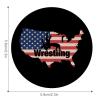 American Wrestling Flag Pin Buttons Round Cute Brooch Pins Badges Lapel Pins 1PCS view 2