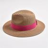 New Summer Straw Hat for Women Panama Soft Shaped Beach Sun Hat Outdoor Travel Hat Sombreros De Mujer Orange 56-58CM view 3