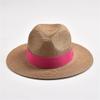 New Summer Straw Hat for Women Panama Soft Shaped Beach Sun Hat Outdoor Travel Hat Sombreros De Mujer Orange 56-58CM view 4