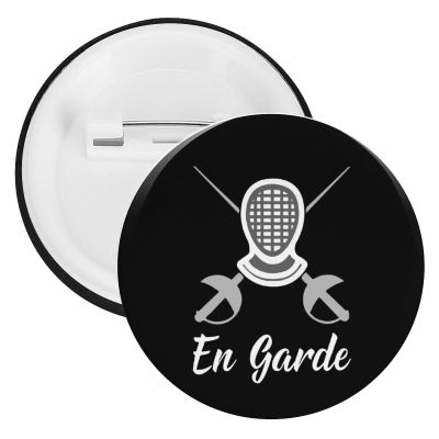 Fencing Mask Pin Buttons Round Cute Brooch Pins Badges Lapel Pins 1PCS