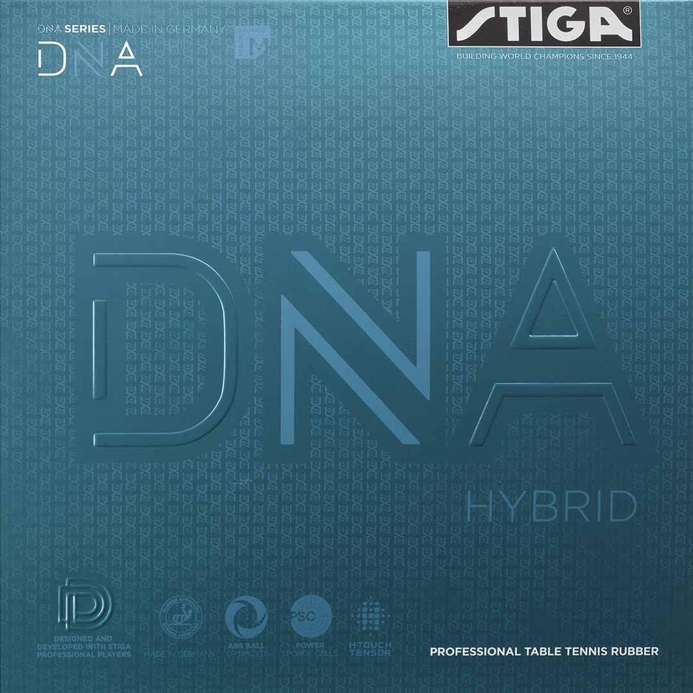 Stiga DNA Hybrid Table Tennis Rubber | Professional Table Tennis Sheet for Maximum Control & Powerful Spins - Full Stroke Control - Made in Germany - M - Black