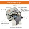 Anti-theft Crossbody Bag, Rfid Messenger Bag with Water Bottle Holders, 13 inch Shoulder Laptop Bag W/Built-in Wallet for Work, Travel, Tool, Commute, Camera, Grey view 3