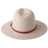 Women Wide Brim Casual Straw Hats with Belt Buckle Panama Jazz Hat Breathable Beach Sun Cap Beige 56-58CM view 3