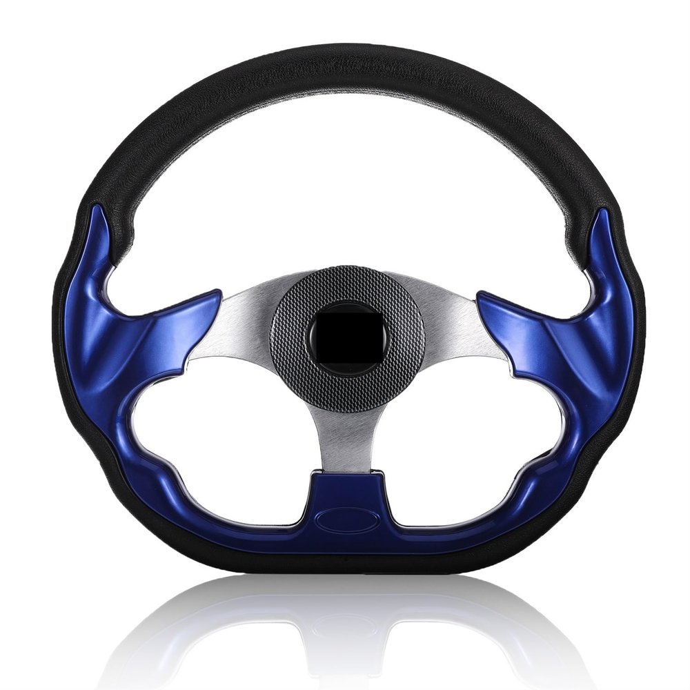 UNKOMN Boat Rudder Boat Steering Wheel 320mm/12.60inch Alloy 3 Spokes Helm Outdoor Hardware Supplies Steering Wheels