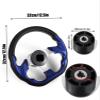 UNKOMN Boat Rudder Boat Steering Wheel 320mm/12.60inch Alloy 3 Spokes Helm Outdoor Hardware Supplies Steering Wheels view 2