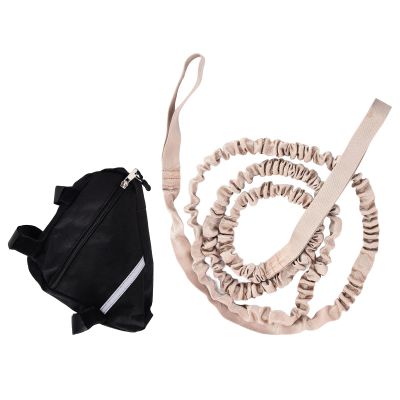 KJAOYU Bike Bungee Tow Rope for Kids Bicycle Tow Rop Nylon Adjustable Sturdy Portable Bungee Traction Rope for Outdoor CyclingKhaki(Khaki)