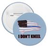 I Don't Kneel Blue Line Flag Pin Buttons Round Cute Brooch Pins Badges Lapel Pins 1PCS view 1