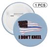 I Don't Kneel Blue Line Flag Pin Buttons Round Cute Brooch Pins Badges Lapel Pins 1PCS view 3