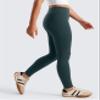 CRZ YOGA Girls Butterluxe Full Length Yoga Leggings - Athletic Sports Casual Pants High Waist Tights Kids Teen Forest Dark Green Large view 4
