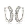 Women's Fashion Earrings Round Silver Zircon view 1