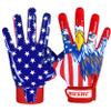 Hushe' American Flag Football Gloves Silicone Grip Youth Football Receiver Gloves USA Flag Football Receiver Gloves Adult Football Receiving Gloves Football Gloves Men Youth & Adult. view 1