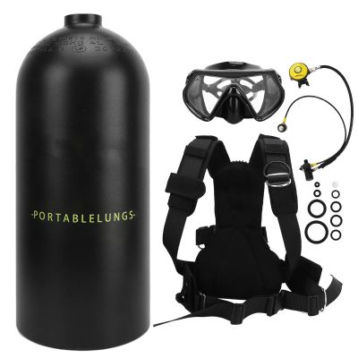 Haofy Diving Oxygen Cylinder, 30 to 50 Minutes Breathing Aviation Aluminum Kit for Underwater Entertainment (Black)