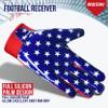 Hushe' American Flag Football Gloves Silicone Grip Youth Football Receiver Gloves USA Flag Football Receiver Gloves Adult Football Receiving Gloves Football Gloves Men Youth & Adult. view 4