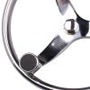 UNKOMN Boat Rudder 15.5" Stainless Steel Destroyer Rim Steering Wheel 3 Spokes Marine Boat Yacht Kayaks Accessories Steering Wheels view 4