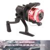 3Colors Freshwater Plastic Plating Lightweight Fishing Reel Tackle Accessory, Fishing Casting Reel (Plating Red) view 2