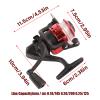 3Colors Freshwater Plastic Plating Lightweight Fishing Reel Tackle Accessory, Fishing Casting Reel (Plating Red) view 3
