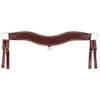 Showman Basketweave Tooled Leather Tripping Collar w/White Buckstitch view 1