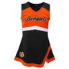Outerstuff Girls Toddler Black Cincinnati Bengals Cheer Captain Dress with Bloomers view 2