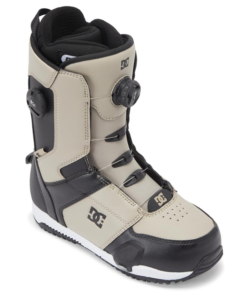 DC Shoes Men's Control Step On Snowboard Boots - Micro-Adjustable BOA Stable Snowboarding Boot with Lightweight Multi-Layer Liner & Molded Insole, Light Brown/White, 11.5