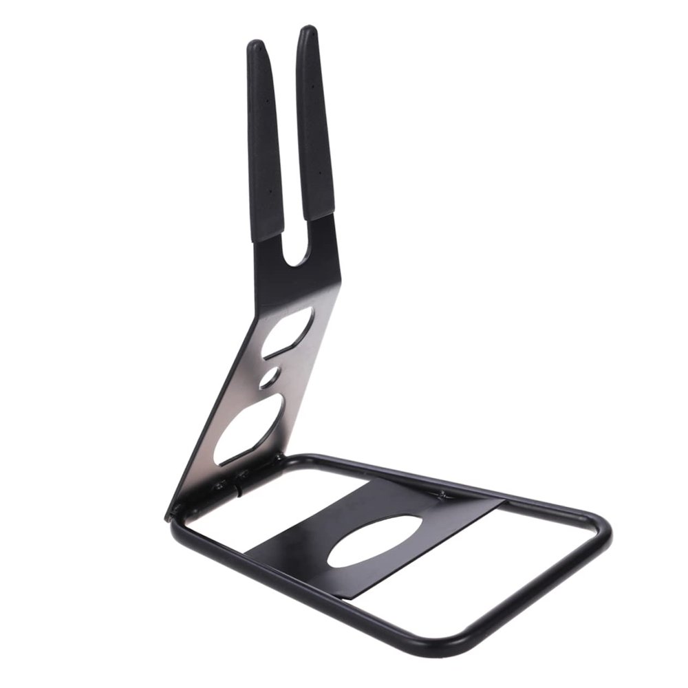 INOOMP Portable Metal Floor Parking Rack for Mountain Lightweight and Sturdy Bike Stand for Indoor and Outdoor Use for Cycling Repair and Display Black
