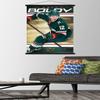 Trends International NHL Minnesota Wild - Matt Boldy 23 Wall Poster, 22.37" x 34.00", Premium Print and Black Hanger Bundle view 2