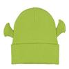 Bioworld Shrek Costume Beanie Green Ogre Character Face Cuff Knit Beanie Hat w/ 3D Ears view 2