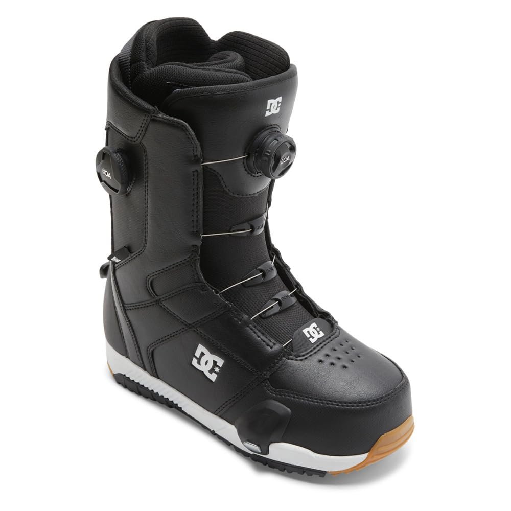 DC Shoes Men's Control Step On Snowboard Boots - Micro-Adjustable BOA Stable Snowboarding Boot with Lightweight Multi-Layer Liner & Molded Insole, Black/White, 10