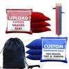 Beerpongtoss Tournament & Pro Custom Cornhole Bags, Personalized Cornhole Bean Bags for Your Loved Ones, Flag, State, College, Includes Score Tower and Carry Case (8, Tournament Custom Cornhole Bags) view 1