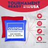 Beerpongtoss Tournament & Pro Custom Cornhole Bags, Personalized Cornhole Bean Bags for Your Loved Ones, Flag, State, College, Includes Score Tower and Carry Case (8, Tournament Custom Cornhole Bags) view 2