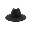 Classic Wide Brim Women Men Fedora Hat with Belt Buckle Felt Panama Hat Jazz Hat Church Hat 21 56-58cm view 1