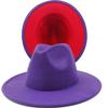 Classic Wide Brim Women Men Fedora Hat with Belt Buckle Felt Panama Hat Jazz Hat Church Hat 21 56-58cm view 2