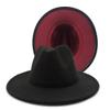 Classic Wide Brim Women Men Fedora Hat with Belt Buckle Felt Panama Hat Jazz Hat Church Hat 21 56-58cm view 3