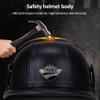 Motorcycle German Leather Half Face Helmet,DOT Approved Cap Half Shell Helmet+Goggles Retro Open-Face Helmet with Adjustable Quick Release Buckle Retro Leather Thin Skull Cap Half Helmet (C,Medium) view 3