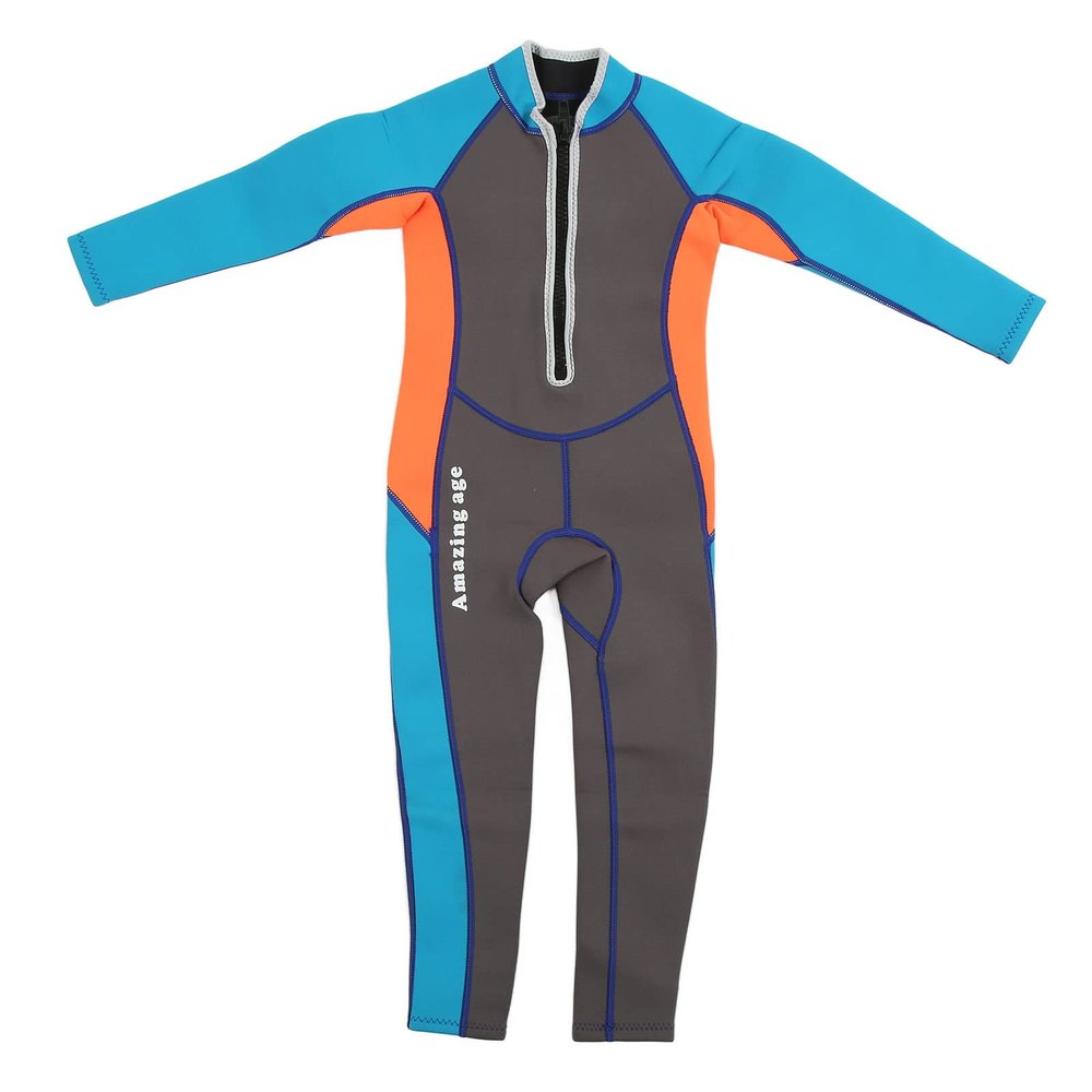 Children Swimsuit, Sun Proof Neoprene Kids Wetsuit Elastic for Water Sports (Size 12)