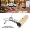 DAUZ Butane Cassette Furnace, Magnetic Suction Valve Heat Conducting Sheet Stainless Steel Outer Foldable Cassette Stove for 10-26cm Pot for Family Picnics (Khaki) view 3
