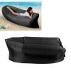 Haofy Inflatable Lounger Air Sofa, Foldable Easy Inflation Abrasion Comfortable Inflatable Sofa Portable for Outdoor (Black) view 4