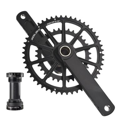 NaLsa Crank Arm Set 165/170/172.5/175 Mm GXP Hollow Integrated 50-34T/52-36T/53-39T Double Tooth Chainring with BSA Bottom Bracket (Color : 52-36T, Size : 165mm)
