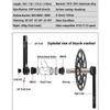 NaLsa Crank Arm Set 165/170/172.5/175 Mm GXP Hollow Integrated 50-34T/52-36T/53-39T Double Tooth Chainring with BSA Bottom Bracket (Color : 52-36T, Size : 165mm) view 3