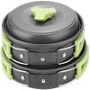 Portable Cookware, 8Pcs/Set Portable Outdoor Travel Camping Picnic Cookware Cooking Pot Pan Bowel Set Camping Cookware Mess Kit(Green) (Color : Green) view 1